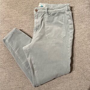 Anthropologie Pilcro Light Green Corduroy Pants (Size 18)